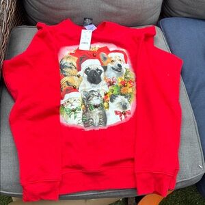 Light Up Tacky Christmas Sweater with Dogs